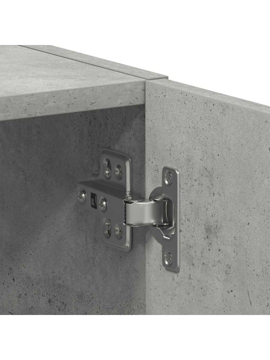 Pesukone Kaappi Betonin Harmaa 64x24x190 cm Suunniteltu puu