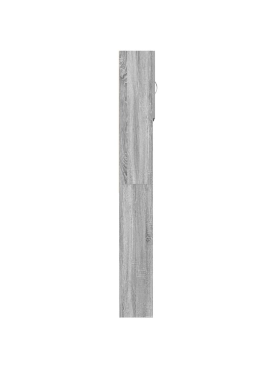 Pyykinpesukonekaappi harmaa sonoma 64x24x190 cm tekninen puu