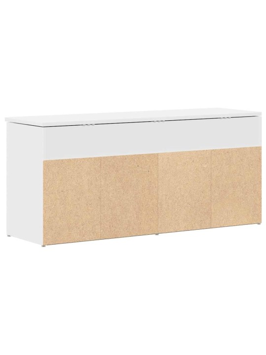 Kenkäpenkki valkoinen 102x30,5x45 cm engineered wood