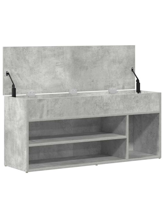 Kenkäpenkki betoninharmaa 102x30,5x45 cm tekninen puu