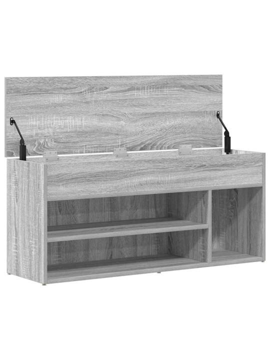 Kenkäpenkki harmaa sonoma 102x30,5x45 cm tekninen puu
