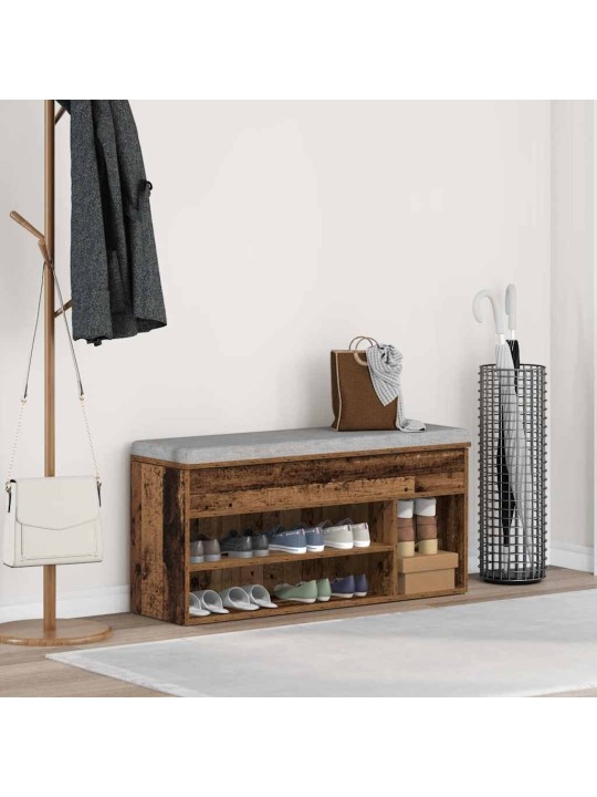 Kenkäteline vanha puu 102x30,5x45 cm tekninen puu