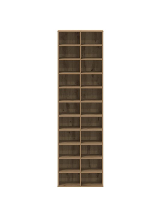 Kenkäteline ruskea tammi 54x34x183 cm tekninen puu