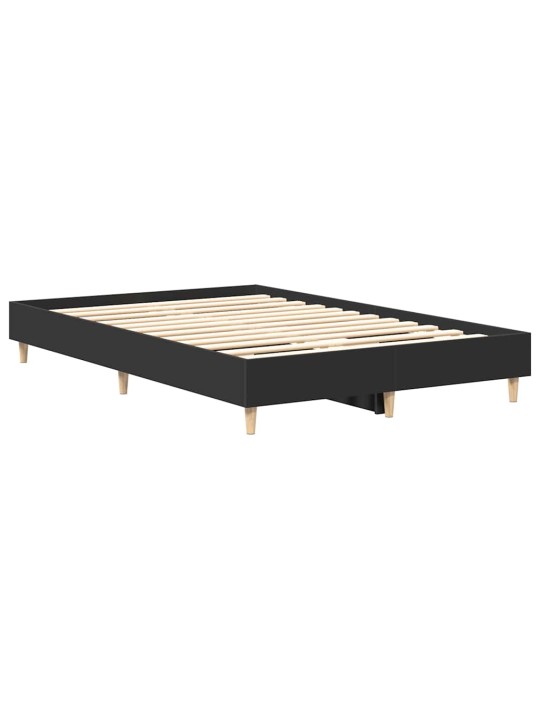 Sängynrunko ei patjaa musta 120x200 cm engineered wood