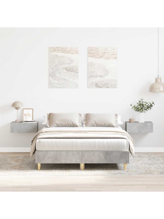 Sängynrunko ei patjaa betoni harmaa 120x200 cm suunniteltu puu