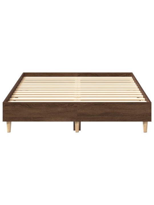 Sängynrunko ei patjaa ruskea tammi 120x200 cm engineered wood