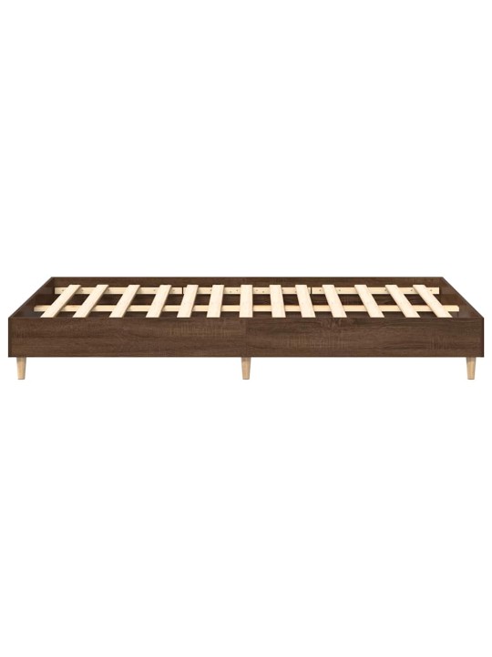 Sängynrunko ei patjaa ruskea tammi 120x200 cm engineered wood