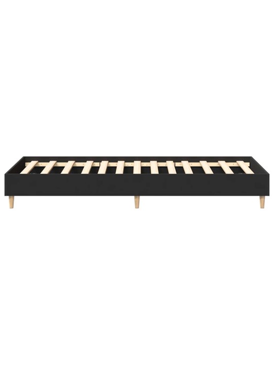 Sängynrunko ei patjaa musta 100x200 cm engineered wood