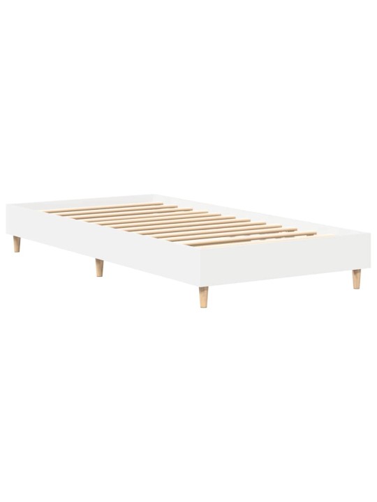 Sängynrunko ei patjaa valkoinen 90x200 cm engineered wood