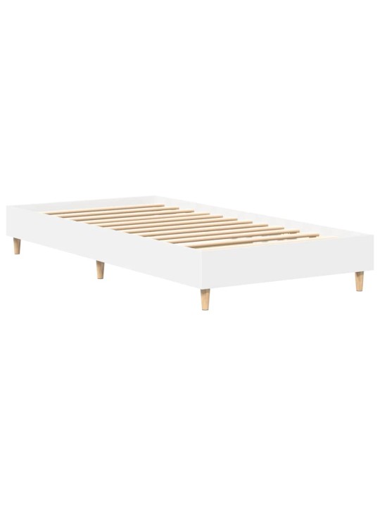 Sängynrunko ei patjaa valkoinen 90x200 cm engineered wood