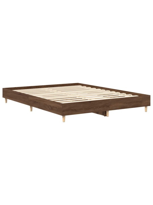 Sängynrunko ei patjaa ruskea tammi 90x200 cm engineered wood