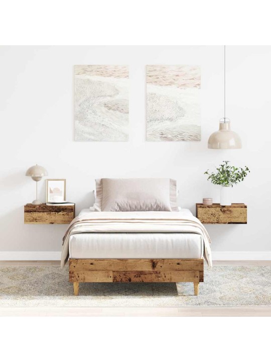 Sängynrunko ei patjaa vanha puu 90x200 cm engineered wood