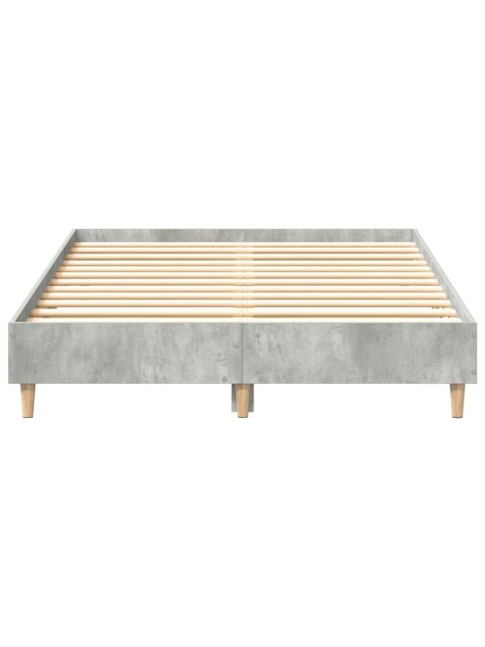 Sängynrunko ilman patjaa betoninharmaa 135x190 cm tekninen puu