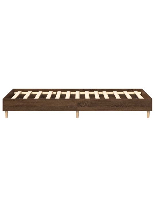 Sängynrunko ei patjaa ruskea tammi 90x190 cm engineered wood