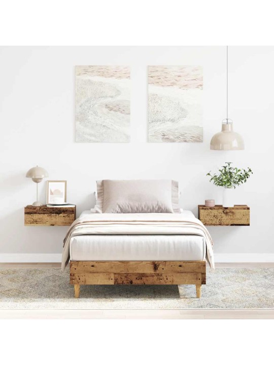 Sängynrunko ei patja vanha puu 90x190 cm engineered wood