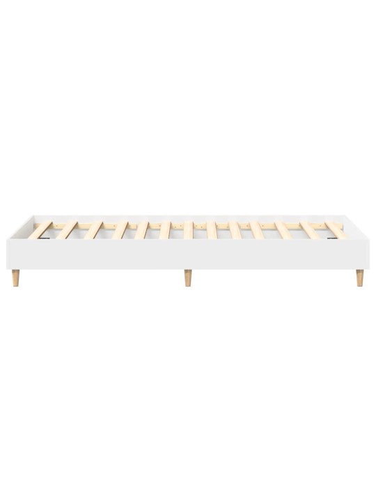 Sängynrunko ei patjaa valkoinen 75x190 cm engineered wood
