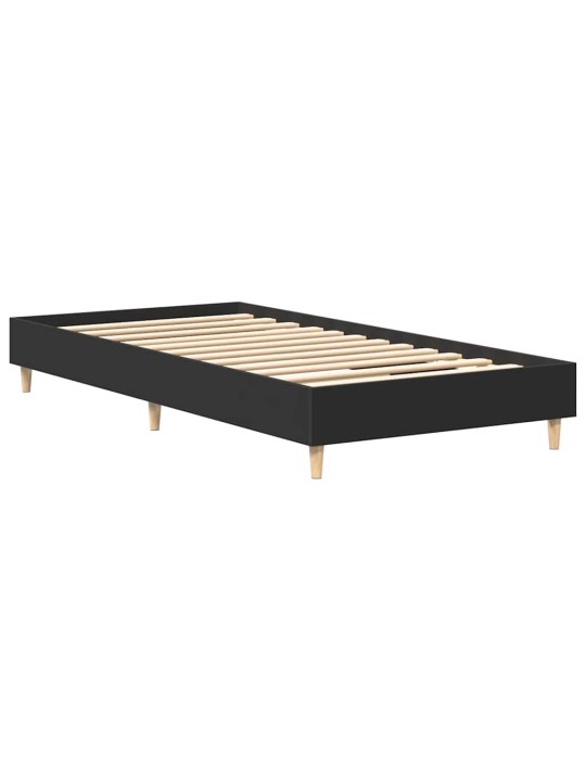 Sängynrunko ei patjaa musta 75x190 cm engineered wood
