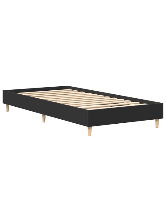 Sängynrunko ei patjaa musta 75x190 cm engineered wood