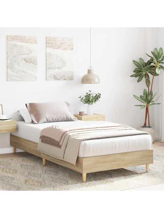 Sängynrunko ilman patjaa sonoma tammi 75x190 cm tekninen puu
