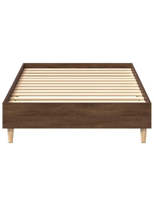 Sängynrunko ei patjaa ruskea tammi 75x190 cm engineered wood