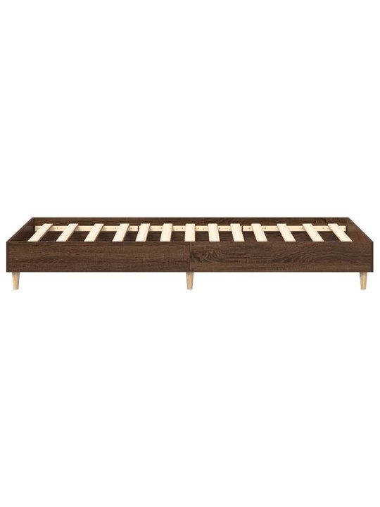 Sängynrunko ei patjaa ruskea tammi 75x190 cm engineered wood