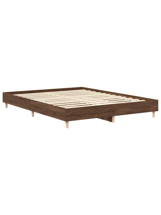 Sängynrunko ei patjaa ruskea tammi 75x190 cm engineered wood