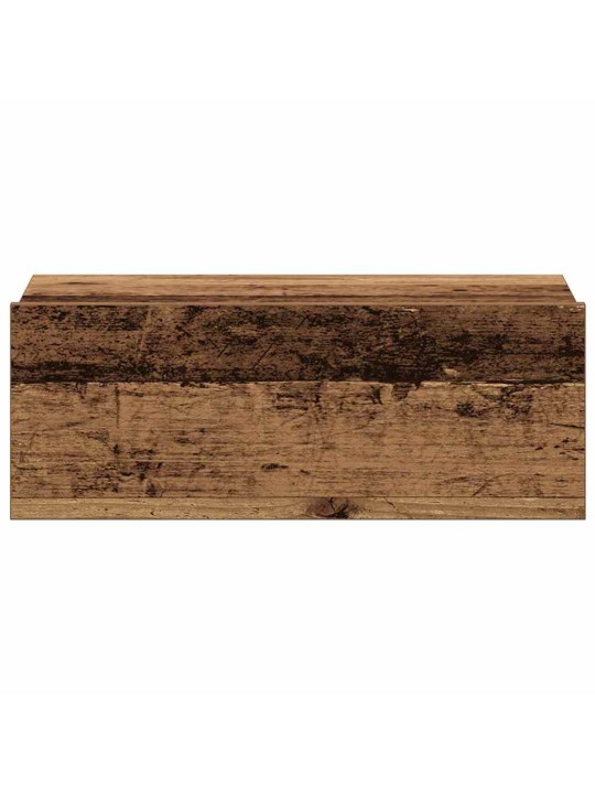 Kelluvat yöpöydät 2 kpl vanha puu 40x32x15 cm lastulevy