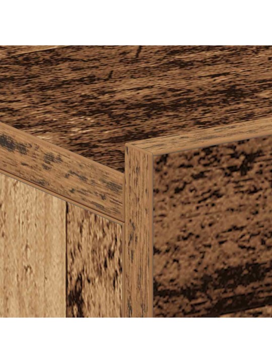 Kelluvat yöpöydät 2 kpl vanha puu 40x32x15 cm lastulevy