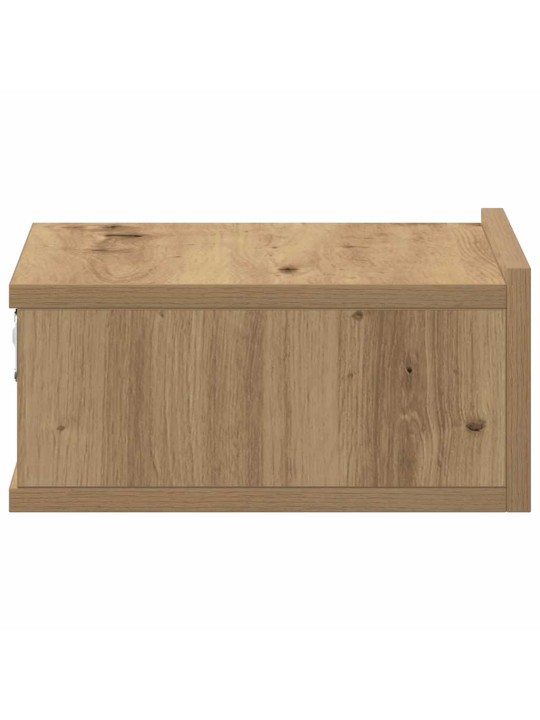 Kelluva yöpöytä käsityöläinen tammi 40x32x15 cm tekninen puu