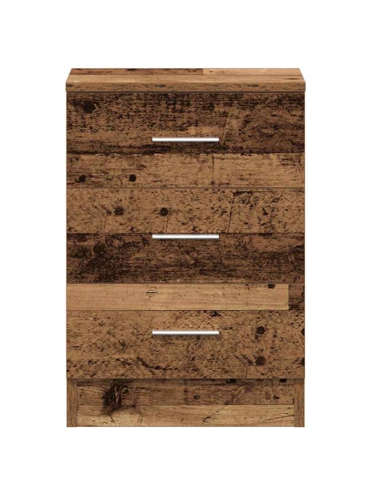 Yöpöytäkaapit 2 kpl vanhaa puuta 38x35x55 cm tekninen puu