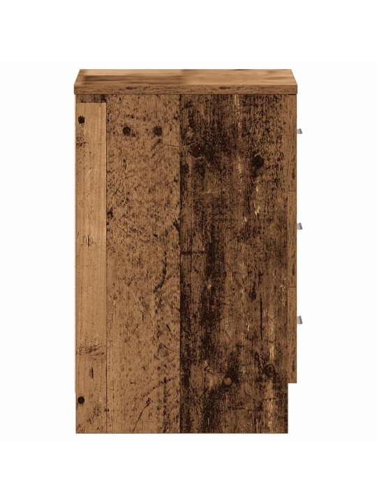 Yöpöytäkaapit 2 kpl vanhaa puuta 38x35x55 cm tekninen puu