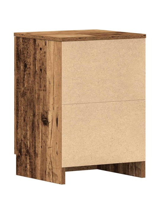 Yöpöytäkaapit 2 kpl vanhaa puuta 38x35x55 cm tekninen puu