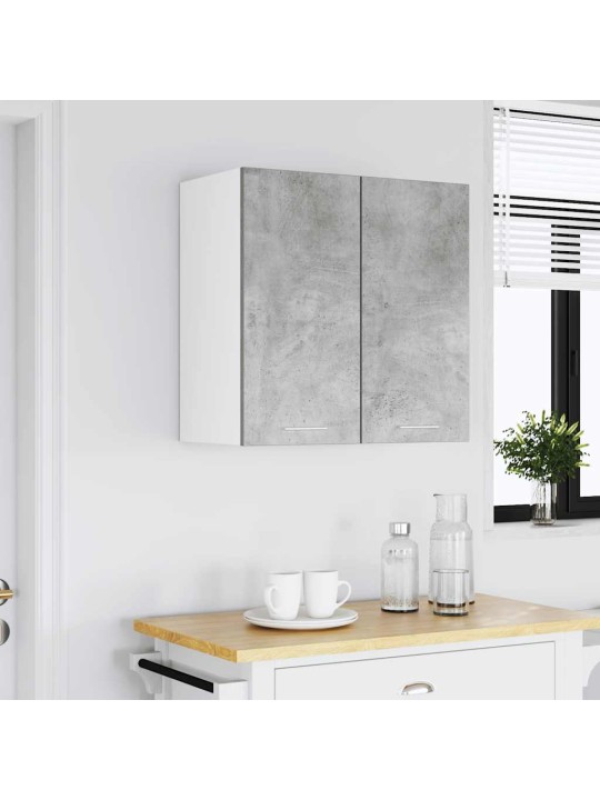 Keittiön seinäkaappi betonin harmaa 60x31x60 cm tekninen puu