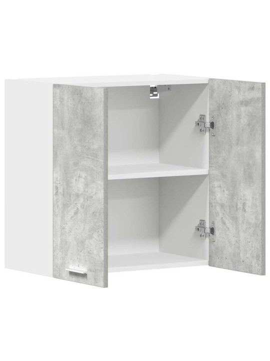 Keittiön seinäkaappi betonin harmaa 60x31x60 cm tekninen puu