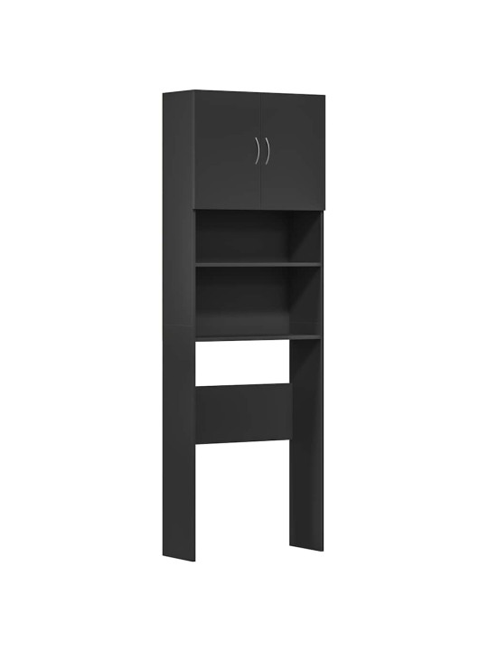 Pesukonekaappi musta 64x24x190 cm tekninen puu