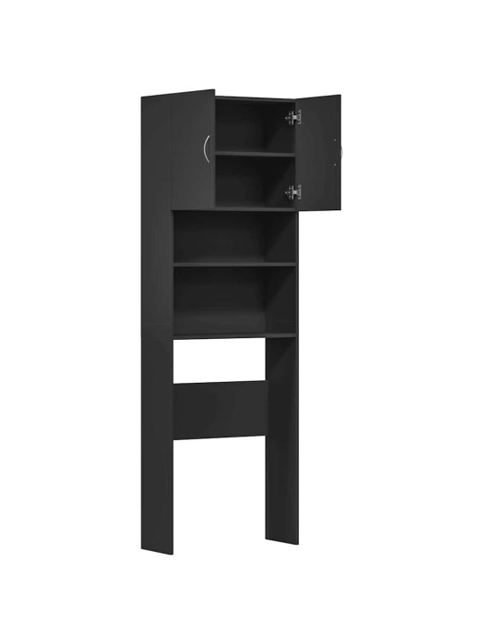 Pesukonekaappi musta 64x24x190 cm tekninen puu