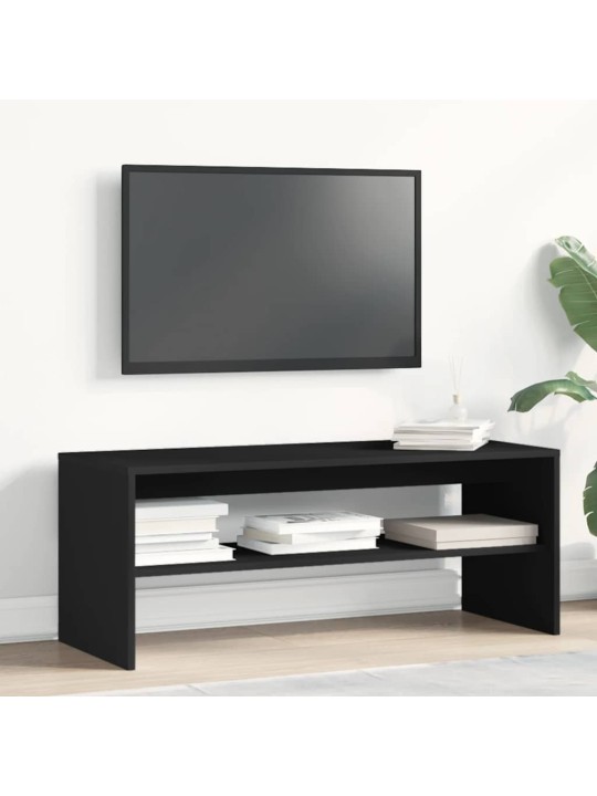 Tv-taso musta 100x40x40 cm lastulevy