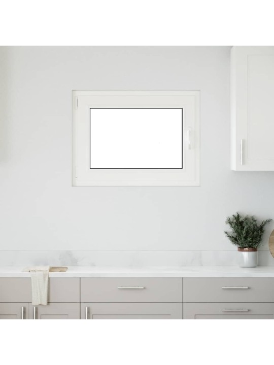 Kellari-ikkuna "RISOR" 80x50 cm kallistus- ja käänntöovi DIN vasenkätinen valkoinen