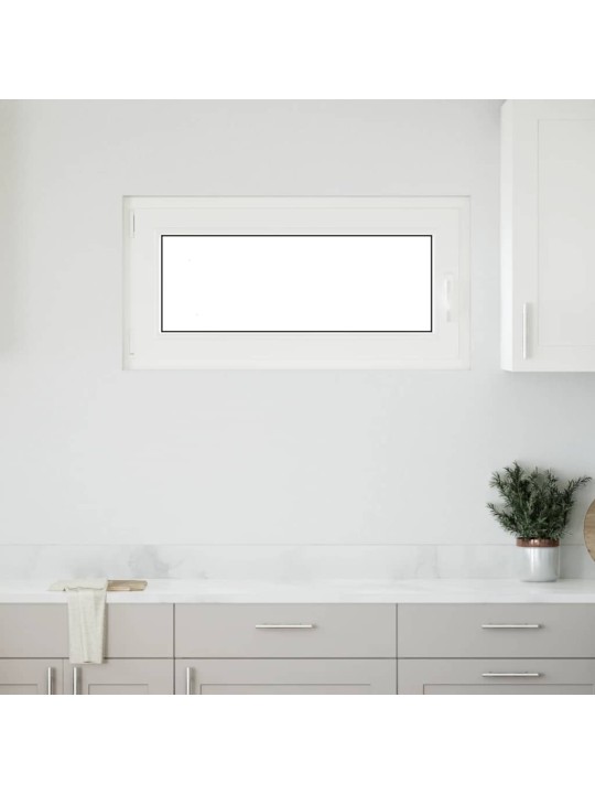 Kellari-ikkuna "RISOR" 100x50 cm kallistus- ja käänntöovi DIN vasenkätinen valkoinen