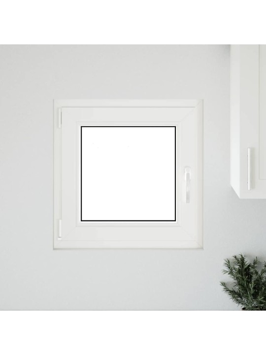Kellari-ikkuna "RISOR" 50x50 cm kallistus- ja käänntöovi DIN vasenkätinen valkoinen