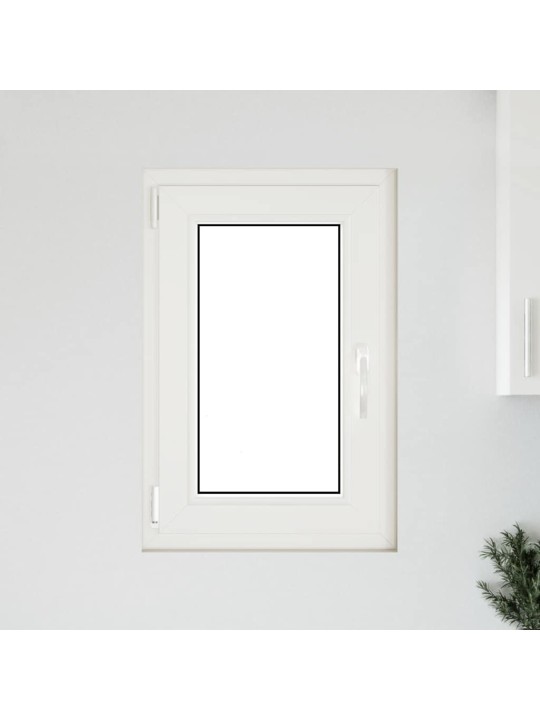 Kellari-ikkuna "RISOR" 50x75 cm kallistus- ja käänntöovi DIN vasenkätinen valkoinen