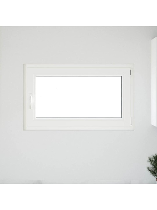 Kellari-ikkuna "RISOR" 100x50 cm kallistus-/kääntymisovi DIN oikealle valkoinen