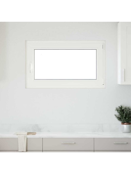 Kellari-ikkuna "RISOR" 100x50 cm kallistus-/kääntymisovi DIN oikealle valkoinen