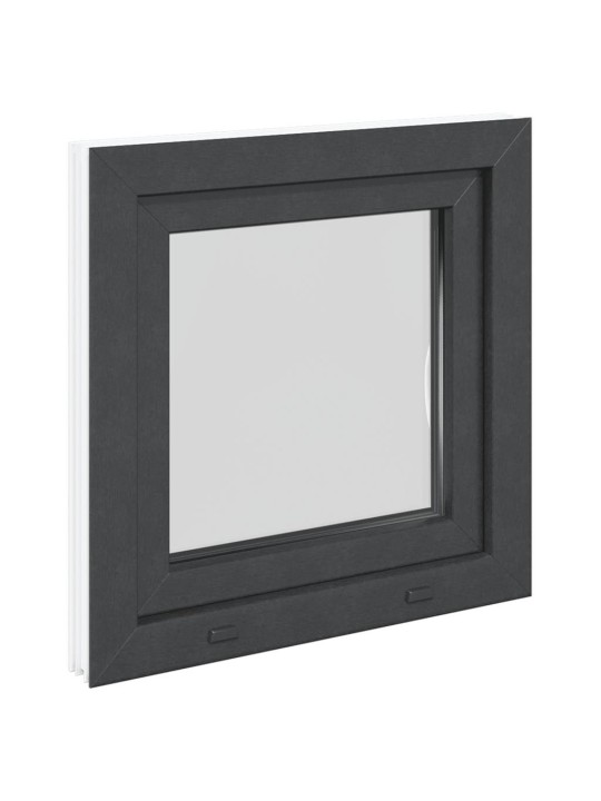 Kellari-ikkuna "RISOR" 50x50 cm kallistus-/kääntymisovi DIN oikealle antrasiitti