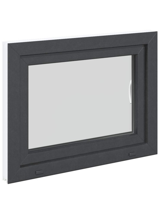Kellari-ikkuna "RISOR" 80x50 cm kallistus-/kääntymisovi DIN oikealle antrasiitti