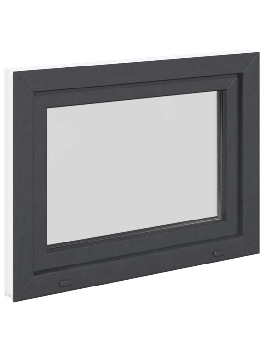 Kellari-ikkuna "RISOR" 80x50 cm kallistus-/kääntymisovi DIN vasen antrasiitti