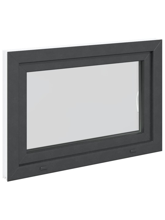 Kellari-ikkuna "RISOR" 90x70 cm kallistus-/kääntymisovi DIN oikealle antrasiitti
