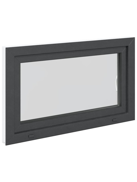 Kellari-ikkuna "RISOR" 100x60 cm kallistus-/kääntymisovi DIN oikealle antrasiitti