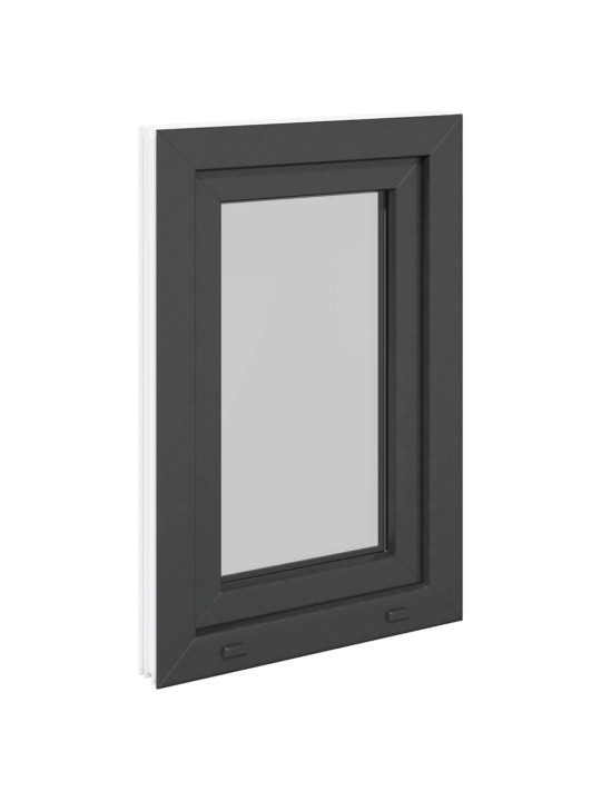 Kellari-ikkuna "RISOR" 50x75 cm kallistus-/kääntymisovi DIN oikealle antrasiitti