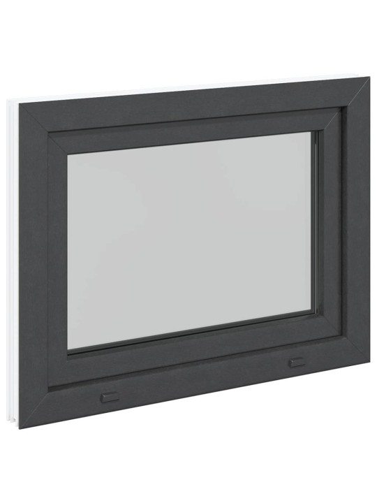 Kellari-ikkuna "RISOR" 80x60 cm kallistus-/kääntymisovi DIN oikealle antrasiitti